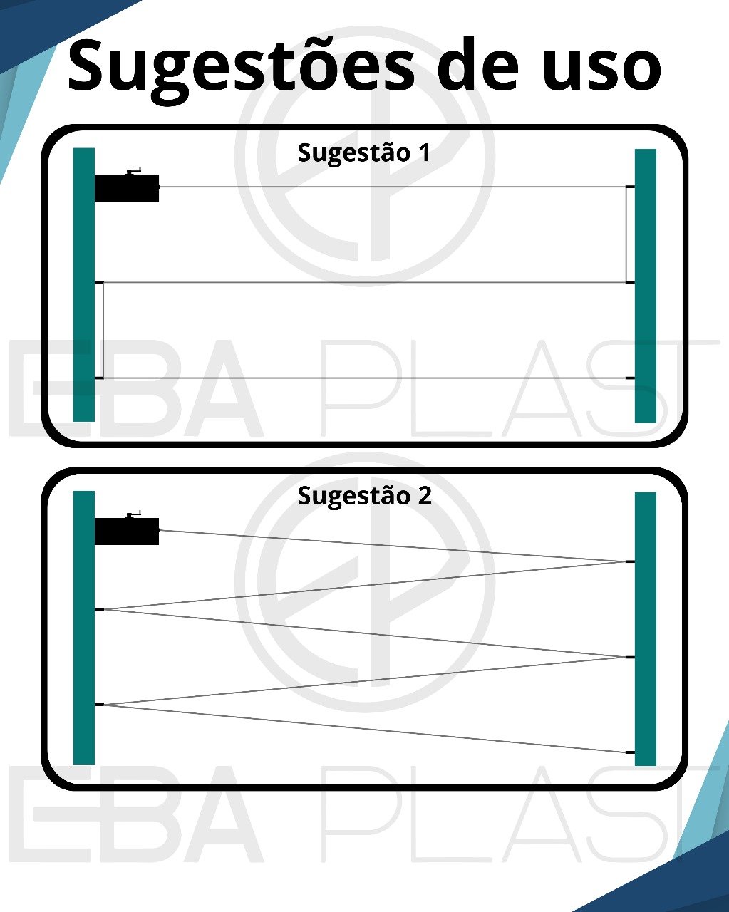 Sugestões de uso do Varal Retrátil EBA PLAST